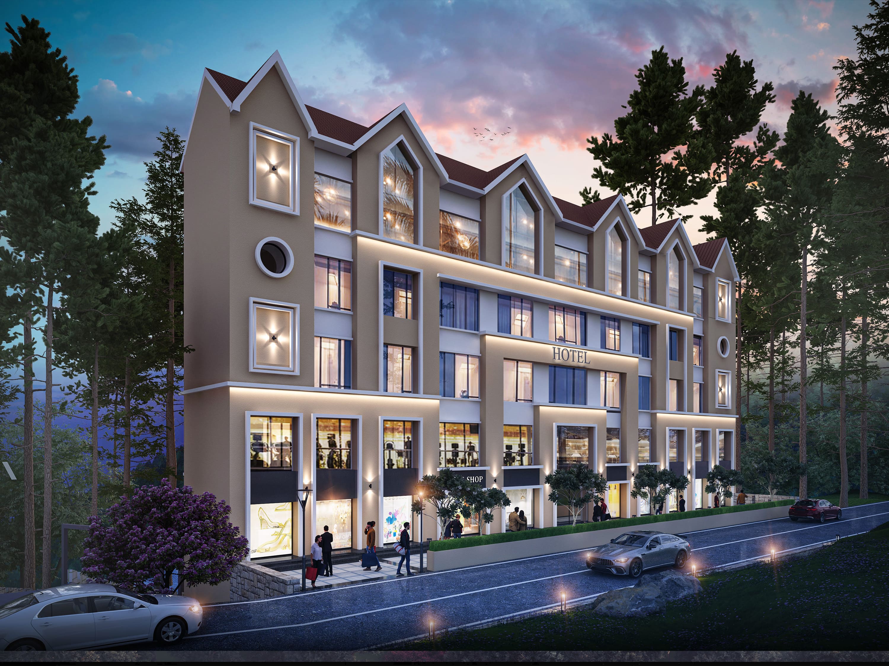 Tara Devi's Enclave Pool Area